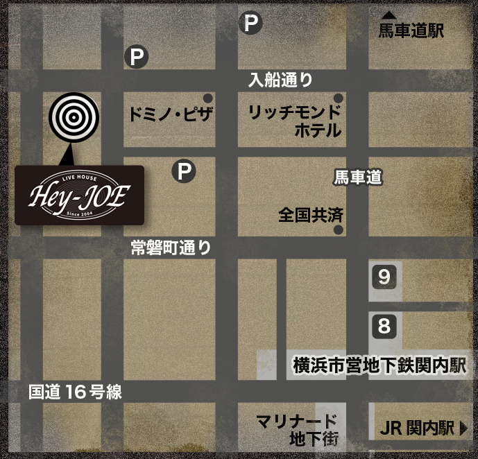 神奈川県横浜市中区住吉町6-72 シャンローゼ関内ビルB1